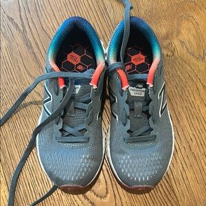 New Balance Kids' Gray and Red Sneakers